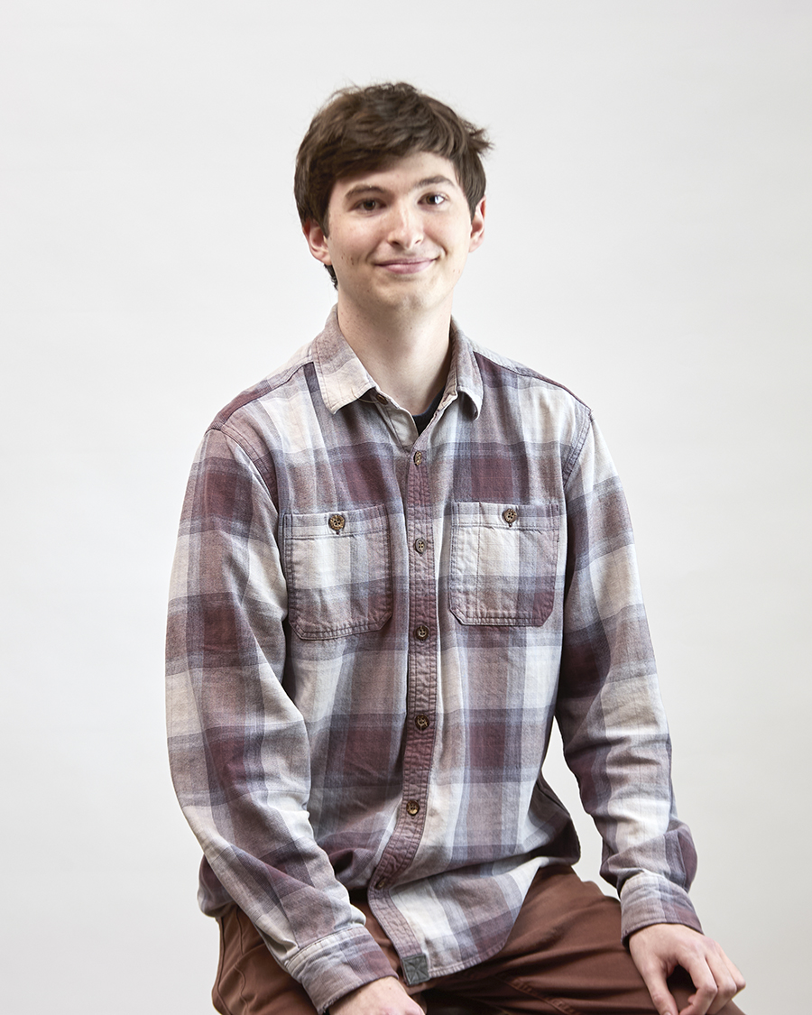 Student posing for headshot