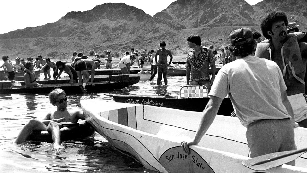 1980's Concrete canoe 