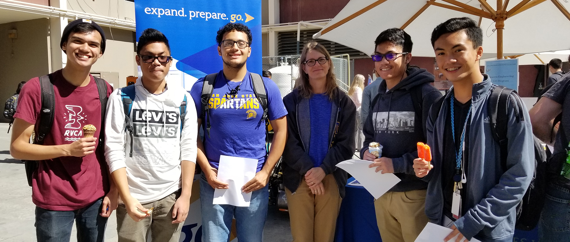 Dean Sheryl Ehrman with Students