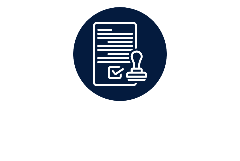 Icon graphic showing a permit