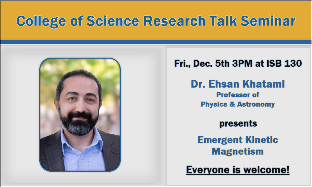 flyer with seminar info and photo of presenter